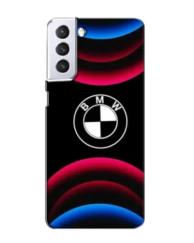 Чехол для Samsung Galaxy S21 с картинкой «Логотип BMW и неоновые дуги» Чехол для Samsung Galaxy S21 с картинкой «Логотип BMW и неоновые дуги»