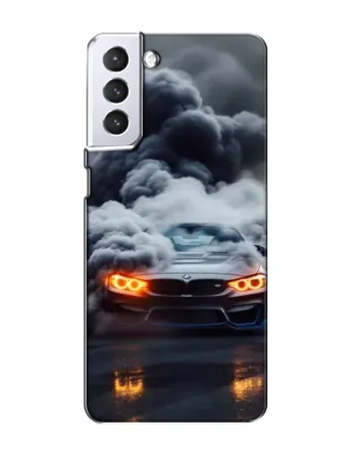Чехол для Samsung Galaxy S21 с картинкой «BMW в дыму» Чехол для Samsung Galaxy S21 с картинкой «BMW в дыму»