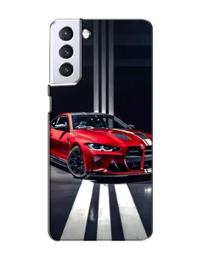 Чехол для Samsung Galaxy S21 с картинкой «Красная BMW на дороге» Чехол для Samsung Galaxy S21 с картинкой «Красная BMW на дороге»
