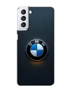 Чехол для Samsung Galaxy S21 с картинкой «Логотип BMW — минимализм»