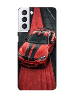 Чехол для Samsung Galaxy S21 с картинкой «BMW на красной дорожке»