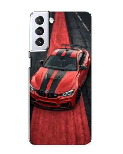 Чехол для Samsung Galaxy S21 с картинкой «BMW на красной дорожке» Чехол для Samsung Galaxy S21 с картинкой «BMW на красной дорожке»