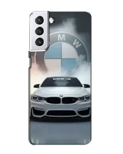Чохол для Samsung Galaxy S21 з картинкою «BMW в білому диму»