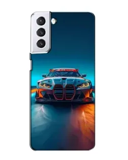 Чохол для Samsung Galaxy S21 з картинкою «BMW — вогні неону»