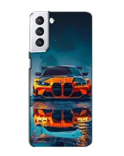 Чохол для Samsung Galaxy S21 з картинкою «BMW — золота емблема»