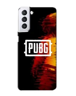 Чехол для Samsung Galaxy S21 с картинкой «Яркий логотип PUBG»