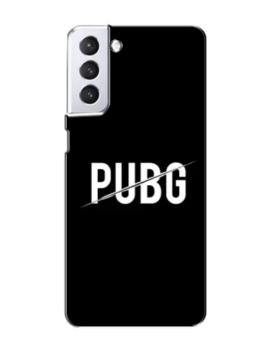 Чехол для Samsung Galaxy S21 с картинкой «PUBG — белый логотип»