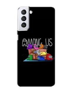 Чехол для Samsung Galaxy S21 с картинкой «Логотип Among Us»