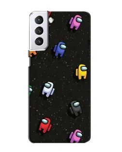 Чехол для Samsung Galaxy S21 с картинкой «Космический паттерн Among Us»