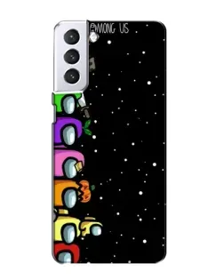 Чехол для Samsung Galaxy S21 с картинкой «Команда Among Us»