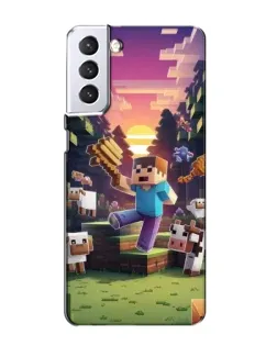 Чехол для Samsung Galaxy S21 с картинкой «Стив на ферме»