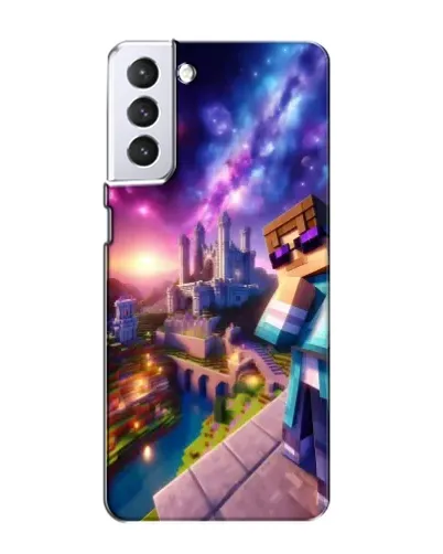 Чехол для Samsung Galaxy S21 с картинкой «Стив и космос» Чехол для Samsung Galaxy S21 с картинкой «Стив и космос»