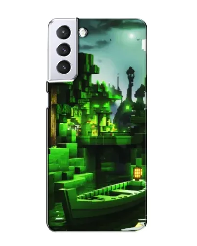 Чехол для Samsung Galaxy S21 с картинкой «Minecraft лесной пейзаж» Чехол для Samsung Galaxy S21 с картинкой «Minecraft лесной пейзаж»