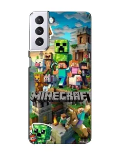 Чехол для Samsung Galaxy S21 с картинкой «Замок Minecraft»