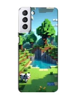 Чехол для Samsung Galaxy S21 с картинкой «Minecraft летний день»