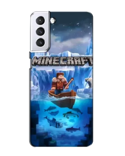 Чехол для Samsung Galaxy S21 с картинкой «Minecraft ледяной мир» Чехол для Samsung Galaxy S21 с картинкой «Minecraft ледяной мир»