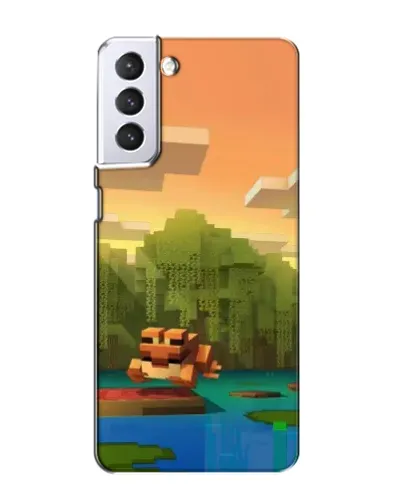 Чехол для Samsung Galaxy S21 с картинкой «Майнкрафт закат солнца» Чехол для Samsung Galaxy S21 с картинкой «Майнкрафт закат солнца»