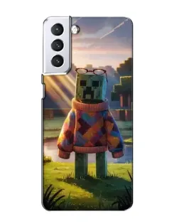 Чехол для Samsung Galaxy S21 с картинкой «Крипер в свитере»