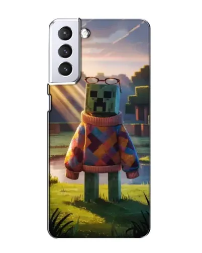 Чехол для Samsung Galaxy S21 с картинкой «Крипер в свитере» Чехол для Samsung Galaxy S21 с картинкой «Крипер в свитере»