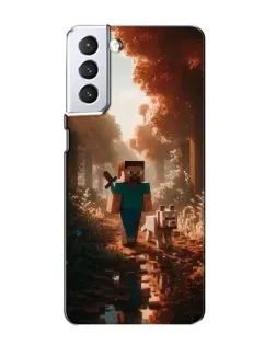 Чехол для Samsung Galaxy S21 с картинкой «Стив в лесу»