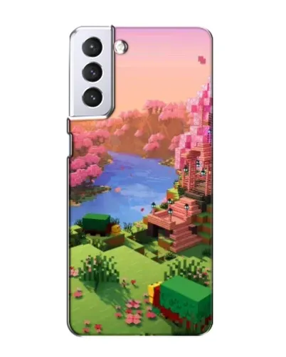 Чехол для Samsung Galaxy S21 с картинкой «Розовое дерево Minecraft» Чехол для Samsung Galaxy S21 с картинкой «Розовое дерево Minecraft»