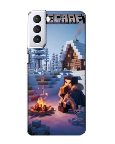 Чехол для Samsung Galaxy S21 с картинкой «Зимний Minecraft» Чехол для Samsung Galaxy S21 с картинкой «Зимний Minecraft»
