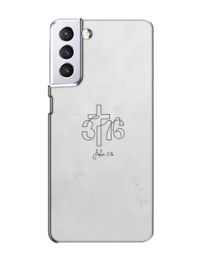 Чехол для Samsung Galaxy S21 с картинкой «Иоанна 3:16 Крест»