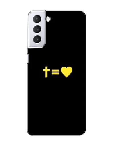 Чехол для Samsung Galaxy S21 с картинкой «Сердце и Крест»