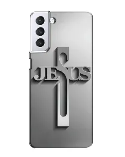 Чохол для Samsung Galaxy S21 з картинкою «Металевий хрест Jesus» Чохол для Samsung Galaxy S21 з картинкою «Металевий хрест Jesus»