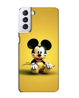 Чехол для Samsung Galaxy S21 с картинкой «Микки на желтом»