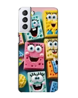 Чехол для Samsung Galaxy S21 с картинкой «Цветные губки»