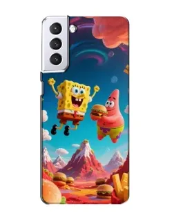 Чехол для Samsung Galaxy S21 с картинкой «Космический фастфуд»