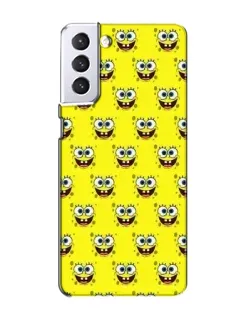 Чехол для Samsung Galaxy S21 с картинкой «Паттерн Губка Боб»