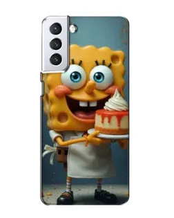 Чехол для Samsung Galaxy S21 с картинкой «Повар Спанч Боб»