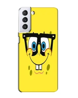 Чохол для Samsung Galaxy S21 з картинкою «Мінімалістичний Спанч Боб» Чохол для Samsung Galaxy S21 з картинкою «Мінімалістичний Спанч Боб»