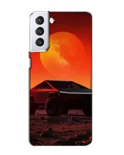 Чехол для Samsung Galaxy S21 с картинкой «Cybertruck на Марсе» Чехол для Samsung Galaxy S21 с картинкой «Cybertruck на Марсе»