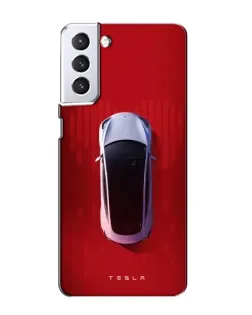 Чехол для Samsung Galaxy S21 с картинкой «Tesla Top View» Чехол для Samsung Galaxy S21 с картинкой «Tesla Top View»