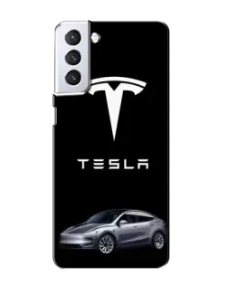 Чехол для Samsung Galaxy S21 с картинкой «Tesla Model Y»