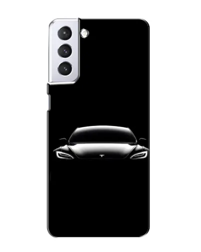 Чехол для Samsung Galaxy S21 с картинкой «Фары Tesla Night»