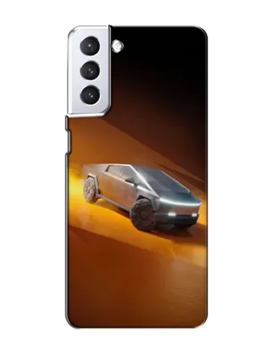 Чехол для Samsung Galaxy S21 с картинкой «Cybertruck в пустыне»