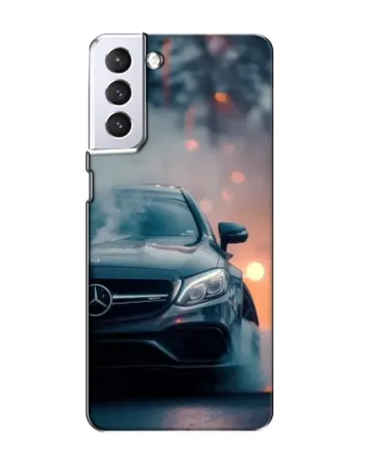 Чехол для Samsung Galaxy S21 с картинкой «Mercedes — ночной город»