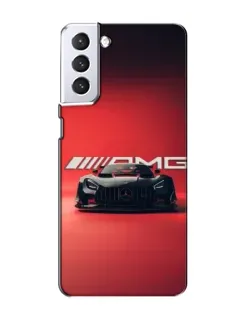 Чехол для Samsung Galaxy S21 с картинкой «Mercedes AMG — красная линия»