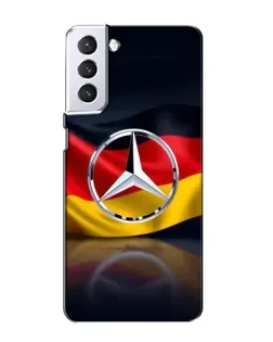 Чехол для Samsung Galaxy S21 с картинкой «Mercedes — флаг Германии»