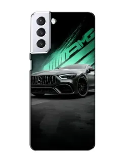 Чехол для Samsung Galaxy S21 с картинкой «Темный Mercedes AMG»