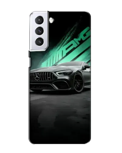 Чехол для Samsung Galaxy S21 с картинкой «Темный Mercedes AMG»