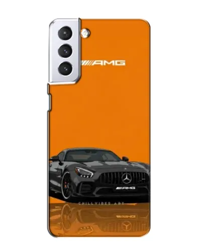 Чехол для Samsung Galaxy S21 с картинкой «Оранжевый Mercedes AMG»