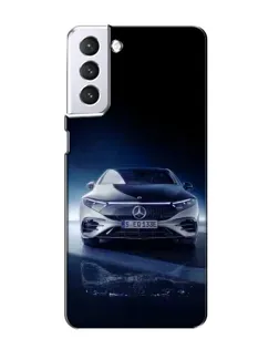 Чехол для Samsung Galaxy S21 с картинкой «Ночной Mercedes EQ»