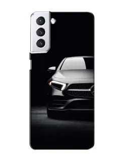Чехол для Samsung Galaxy S21 с картинкой «Свет фар Mercedes»