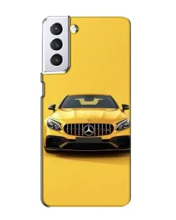 Чехол для Samsung Galaxy S21 с картинкой «Желтый Mercedes GT»
