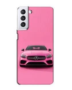 Чехол для Samsung Galaxy S21 с картинкой «Розовый Mercedes AMG»